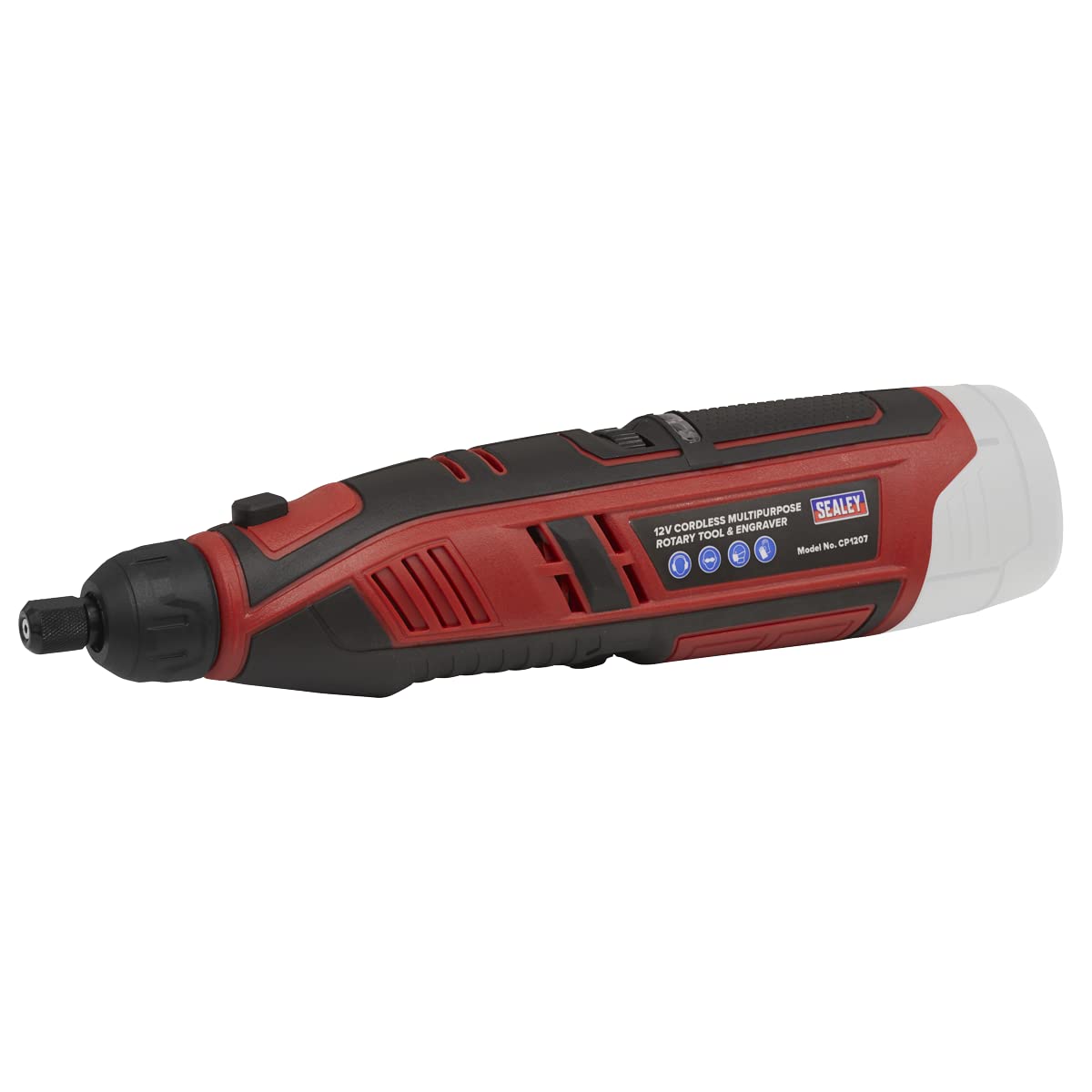 Sealey CP1207 12V SV12 Series 49pc Cordless Multipurpose Rotary Tool & Engraver Kit - Body Only