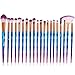 20 Pieces Makeup Brushes Set Kit, Staron Makeup Brush Set Foundation Cosmetics Face Eyebrow Eyeliner Blush Lip Cosmetic Powder Blending Makeup Brushes Tool (Blue❤️)