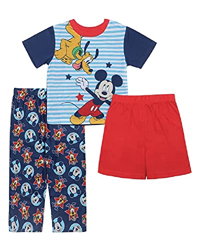 Disney boys 3-piece Loose-fit Pajama Set, Soft & Cute for Kids