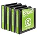 Wilson Jones 2 Inch 3 Ring Binder, Basic Round Ring View Binder, Black, 4 Pack (W70362-44B)