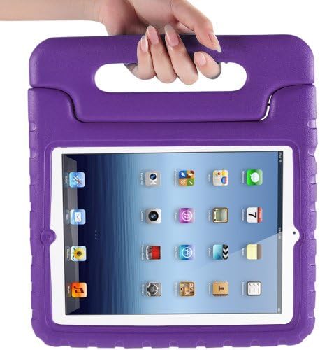 FlyBrid Shockproof Protection For Apple iPad Air 2(6th Generation),iPad Kids Shockproof Case + Ultra Lightweight And Handle For Apple iPad Air 2(iPad 6)(Purple)