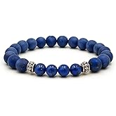 Kartini Studio Natural Stone Bracelet for Men, Bead Bracelet for Man, Lapis Lazuli and Sodalite Jewelry for Man,