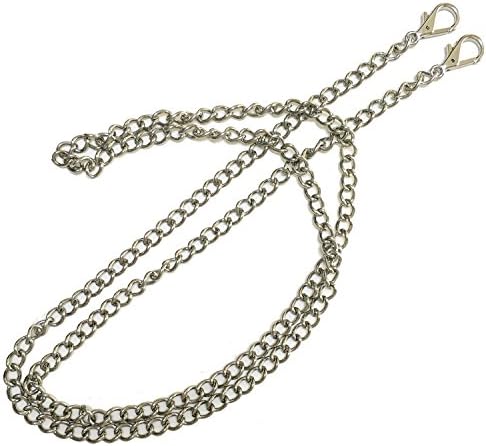 ONBLUE NL-S 47in Purse Replacement Chain Gold Plating Tone 8MM Metal Chain for Clutch Wallet Shoulder Crossbody Bag Silver White