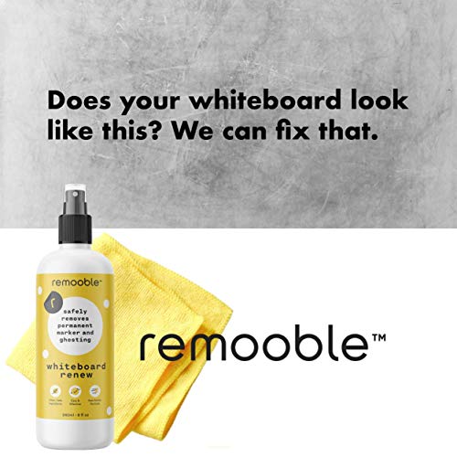 Remooble Dry Erase Whiteboard Cleaner Spray Safely Removes Tough