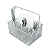 KitchenPlus Condiment and Silverware Caddy, Silver