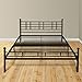 Best Price Mattress Mellow Allston-Metal Platform Bed with Built-in Slats & Headboard Patented Bifold Easy Assembly, TwinXL, Black