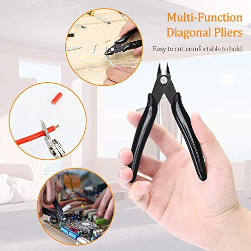 E.Durable Gundam Model Tools Kit Professional 16Pcs Modeler Basic Tools Craft Set with Plastic Tool Case Hobby Building Tools Kit Perfect for Gundam Car Model Building Repairing and Fixing