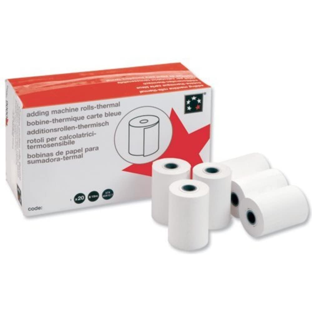 5 Star Thermal Printer Rolls 80x80x12.7mm [Pack of 20]