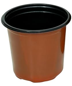 SARO GARDENING TF FLOWER POTS 7 Inch, 25 Pcs Brown