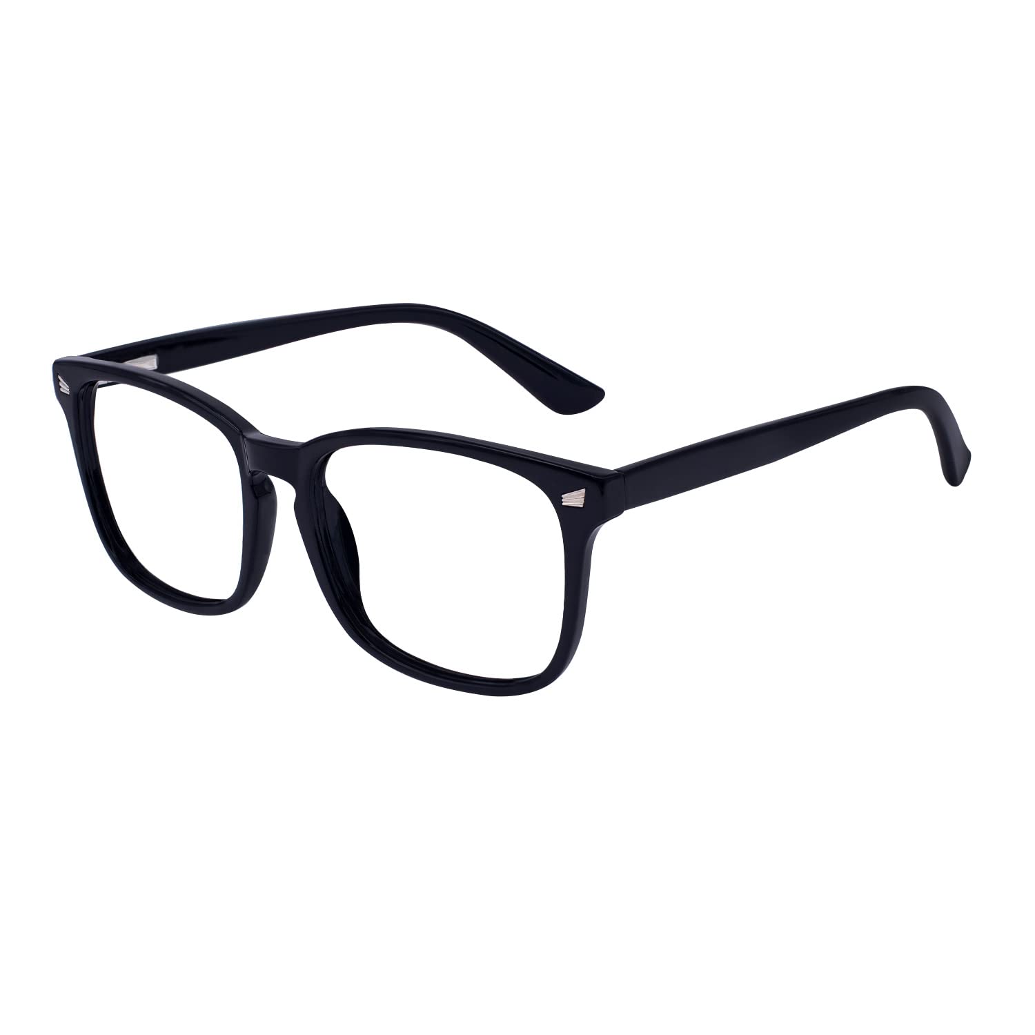 OCCI CHIARI Men's Reading Glasses 2.5 Medium Rectangle Readers Glasses for Men Lightweight Glasses for Reading Metal Spring Hinge(Black, 250)