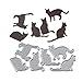 Dream_light Metal Cutting Dies, Embossing Stencil Template Mould for DIY Scrapbooking Photo Album Paper Card Making Craft Wedding Party Decoration Gift, Die-Cuts (Six Cats and Two Fishes)