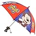 Disney Little Kids Umbrella and Slicker, Mickey Mouse Toddler Boy Rain Wear Set, for Ages 2-5, Blue/Red, Large-Age 6-7