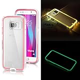 Galaxy S6 Case,ULAK® [Lumenair Series] LED Case Samsung Galaxy S6 Incoming Call Flash Slim Fit Dual Layer Bumper Protective Cover (White/Water Red)