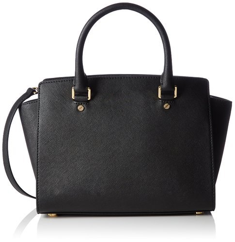 Briskaarimy Women's Selma Medium Top Zip Satchel (Black)