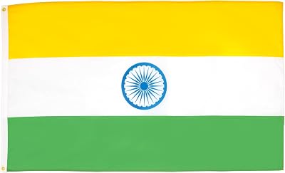 AZ FLAG India Flag 2x3 ft 100D Polyester with Two Metal Grommets