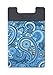 CardNinja Ultra-slim Self Adhesive Credit Card Wallet for Smartphones, Blue Raspberry with Paisley
