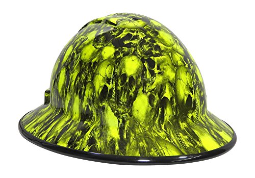 lime green full brim hard hat