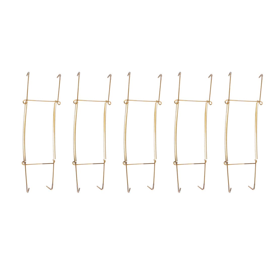 sourcing map Plate Hanger, 12-inch U Type Zinc Plated Invisible Wall Decorative Hooks with Tip Protectors, 5 Pcs