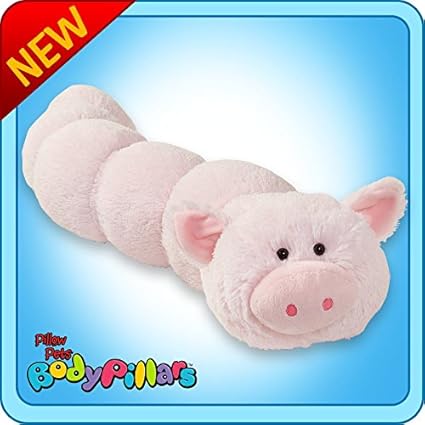 Amazon Com Pillow Pets Pig Body Pillar Squiggly Pig Stuffed