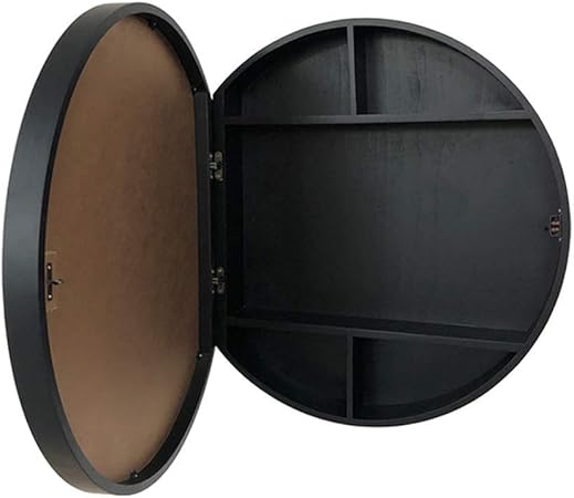 WEHOLY Wand-Kosmetikspiegel Runder Badezimmerspiegelschrank, Badezimmer