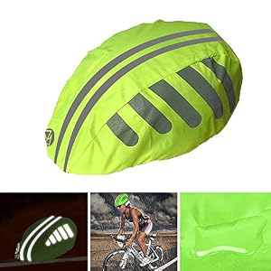 ZMYGOLON Bicycle Helmet Rain Cover With Reflective Strip,High Visibility Reflective Cycling Helmet Rain Cover Waterproof…