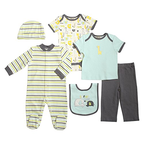Baby gear 6pc newborn boy safari classic sleeper, bodys…