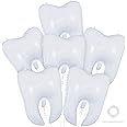 YOTHORN 6 Pcs White Tooth Balloons,Tooth Foil Balloons Dentist Graduation Party Decorations Tooth Clinic Decoration Balloons for Dentist Dental Student Teeth Theme Party Decoration, 22 Inch