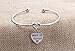 FEELMEM Bridesmaid Jewelry Bridesmaid Gifts- Simple Love Knot with Heart-shaped Engraved Message Charm Bangle Bracelet- Personalized Wedding Wishes Gift for women Girl(Maid of Honor)