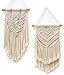 Favibes 2-Piece Macrame Woven Wall Hanging, Modern Geometric Boho Chic Bohemian Home House Living Room, Bedroom, Dorm Room, Apartment, Gallery Wall Art Decor, 16