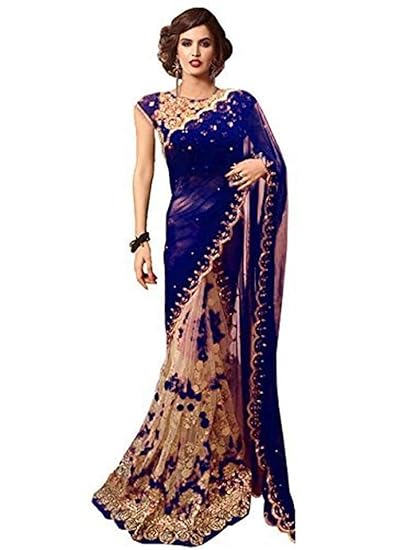Women's Georgette Saree with Blouse Piece
