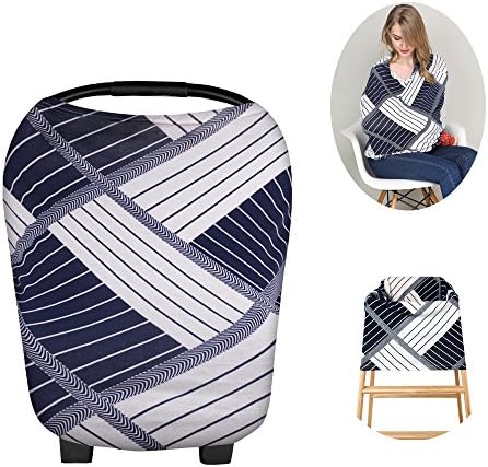Breastfeeding Nursing Cover Scarf - Baby Car Seat Canopy Shopping Cart, Stroller for Infant Stretchy Infinity Baby Nursing Shawl Wrap