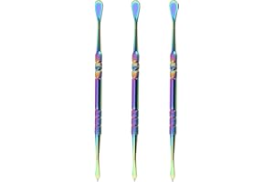 NFRBTD 3 Pcs Wax Tools Wax Carving Tools Double-Ended Wax Modeling Tools Stainless Steel Sculpting Tools (Rainbow)