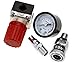 Air Compressor 1/4 Inch Pressure Regulator Gauge 140PSI Control Valve