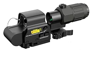 SYEYYDS 558+G33 3X Magnifier Holographic Sight,Holographic Collimator Sight Red Dot Optic Sight for Enhanced Accuracy and Targeting,20mm Rail Mounts&Quick Detach Lever