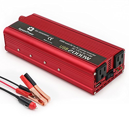 Cantonape 1000w/2000w(peak) power inverter for home car dc 12v to…