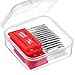BBTO 40 Pieces Round Head Machine Needles Assorted with Plastic Box for Regular Point Sewing, 4 Sizes