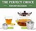 Chefast Tea Infuser for Loose Tea Set of Single and Large Infusers & Scoop with Bag Clip - Reusable Tea Strainers & Steeper, Diffusers for Brew, Tea, Spices & Seasonings. Satisfaction Guarantee