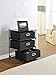 Ameriwood Home Sidney 3 Bin Storage End Table, Black