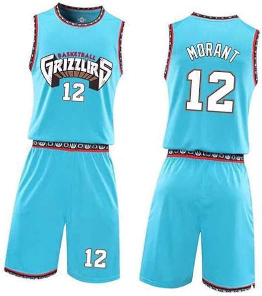 NBNB Ja Morant Vancouver Grizzlies 12 Basketball Trikot Set Herren