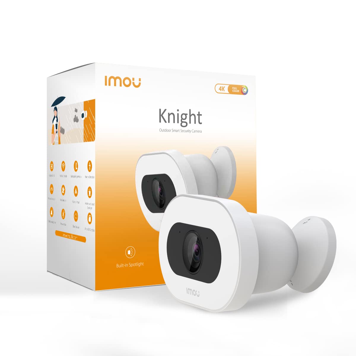 Imou Knight, 4K/8MP, Outdoor Smart Wi-Fi Plug-In Security Floodlight Camera