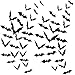 Aneco 120 Pieces Scary Black Bats Decal 3D Black Bats Stickers Wall Decals for Home Decor or Halloween Party Supplies, Assorted Size