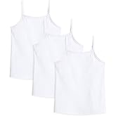Auranso Girls Undershirts Toddler Camisole Adjustable Straps Cami Dance Tank Tops 3 Pack