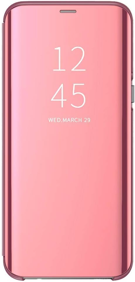 Matop Compatible for Xiaomi Mi A2 Lite Case Mirror Flip Electroplate Translucent Xiaomi Mi A2 Lite Phone Case Clear View Kickstand Elegant Protective Cover Shell for Xiaomi Mi A2 Lite (Rose Gold)