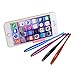 Honsky Capacitive Stylus Pen, 4 Packs Slim Waist Universal Metal Sensitive Cell Phone Tablet Styli for Apple iPhone iPad Samsung LG Touch Screen/with Replacement Mesh Tips/Red, Blue, Black, Purple