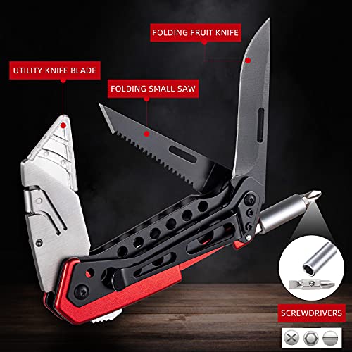edcfans Folding Utility Knife Box Cutter with 5 Razor Blades