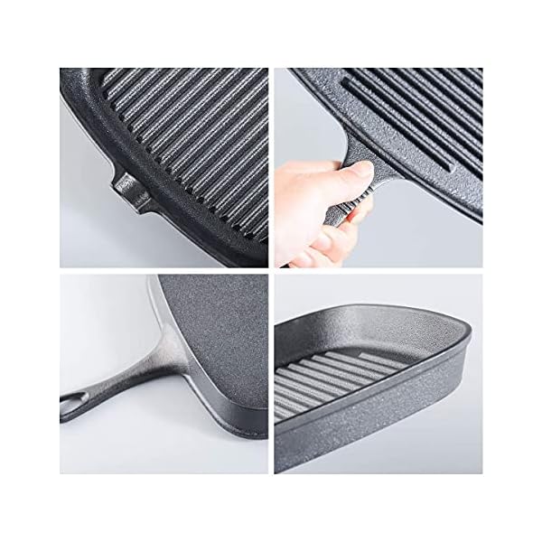 YIJIA-Grill-Pan-Cast-Griddle-Iron-Non-Stick-Steak-Frying-Pans-Cookware-Skillet-9-inch-Suitable-for-Various-Oven YIJIA Grill Pan Cast Griddle Iron Non-Stick Steak Frying Pans Cookware Skillet 9 inch Suitable for Various Oven