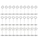 PAMASE 30 Packs Table Place Card Number Holders, 3.3” Desk Wire Heart Ring Star Sign Place Stands Name Cards Number Photo Menu Clips for Wedding Party Banquet Baby Shower Office - Silver