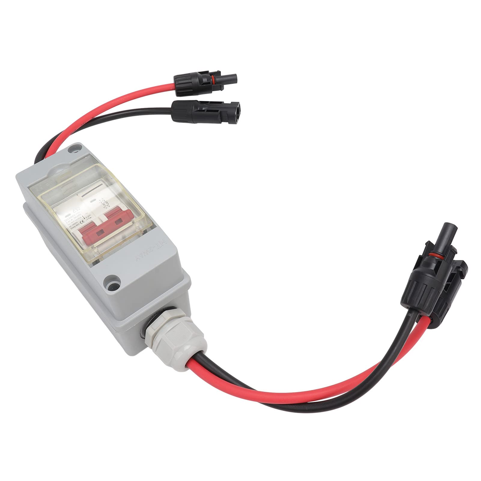Home Circuit Breaker, Protection Circuit Breaker, Circuit Breaker MCB 2P DC 500V 32A Disconnect Switch with IP65 Waterproof Distribution Box (With Cable and PV Connector)