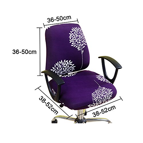 Office Computer Chair Cover Printing Rotating Armchair Cover Slipcover (G)