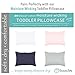Travel Pillow/High Loft Toddler Pillow for Hot or Sweaty Sleepers - 13 x 18, White, 300TC Cotton Sateen, Features Outlast(R) Temperature Regulating Technology to Reduce Overheating